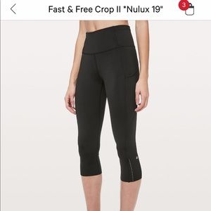 Lululemon fast and free crop